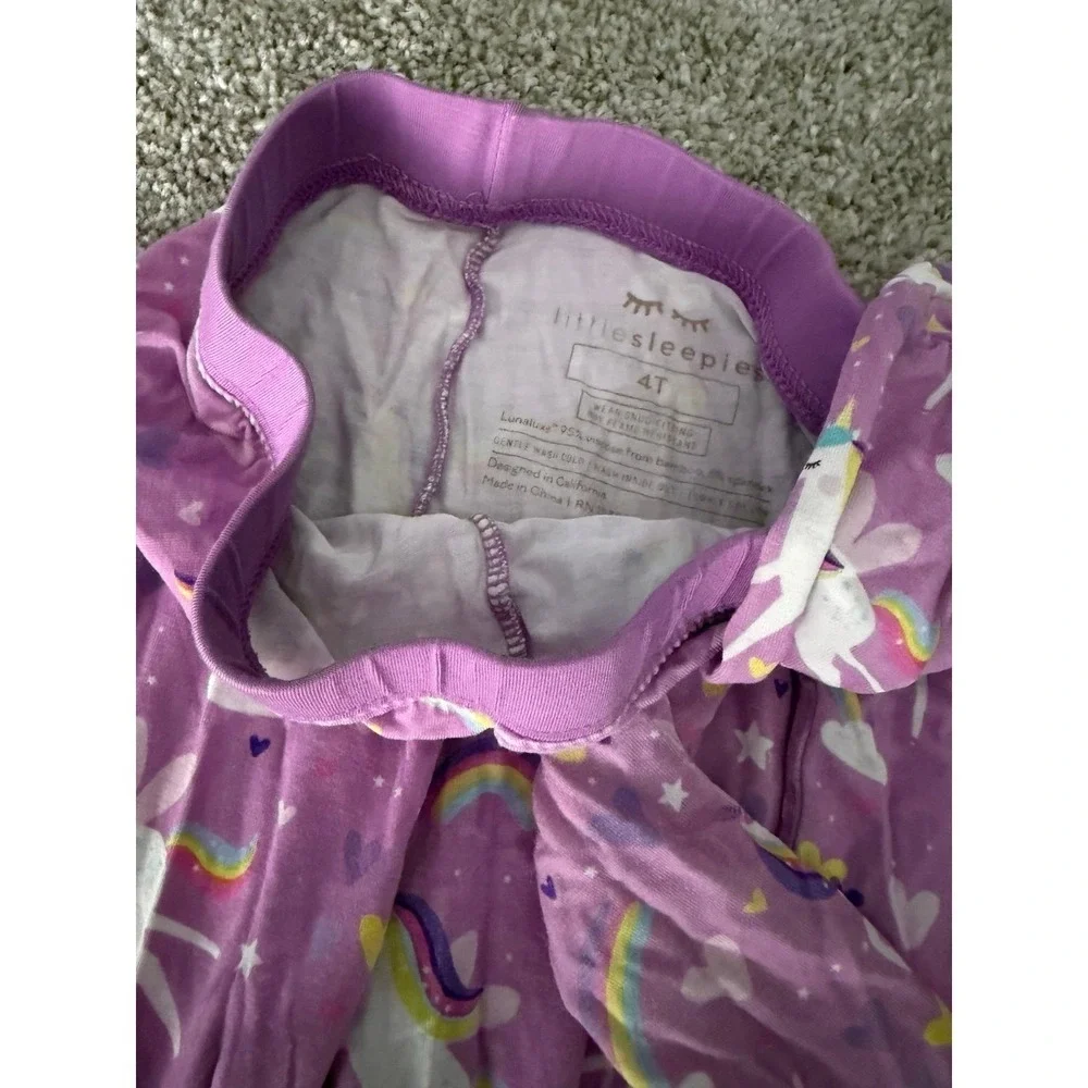 Little Sleepies Sienna's Unicorns Two-Piece Pajama Set Size 4
